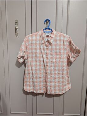Floral Gingham Button-Down Shirt